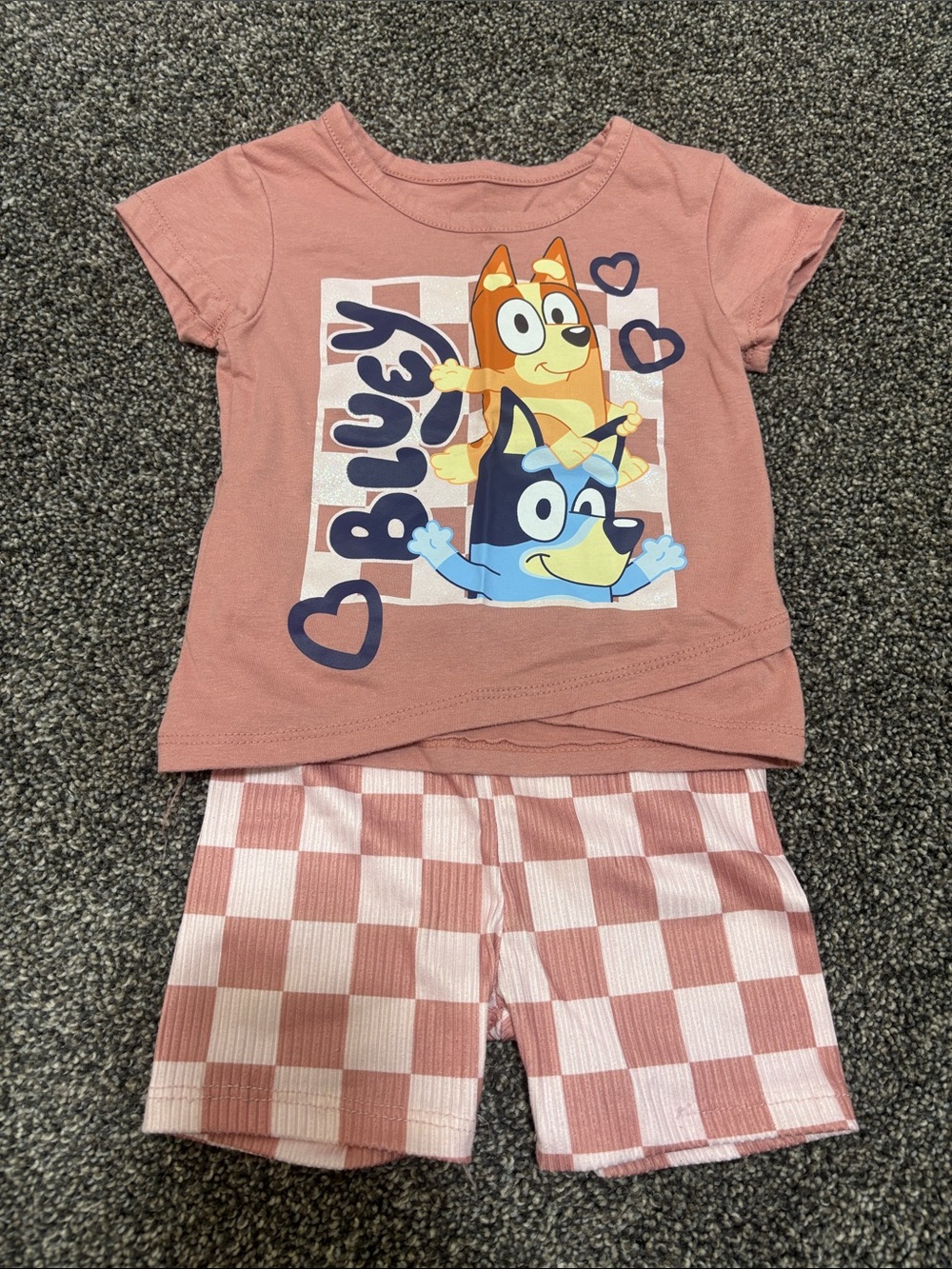 2T sparkly Bluey 2pc set